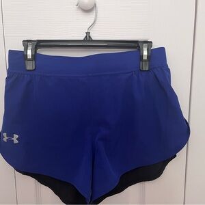 Under Armour Women's Blue and Black Athletic Shorts
